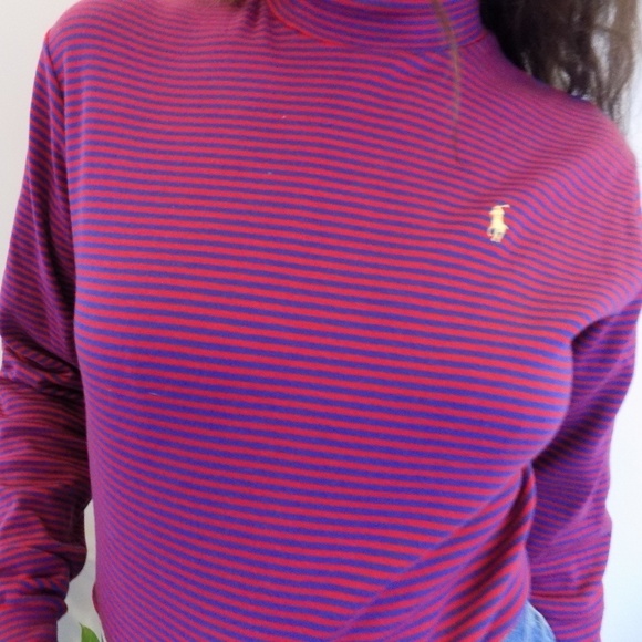 vintage polo Ralph Lauren turtle neck striped - Picture 1 of 4